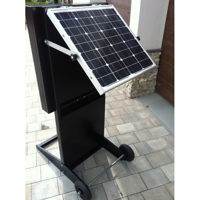 Panou avertizare viteza - solar - cu platforma transport